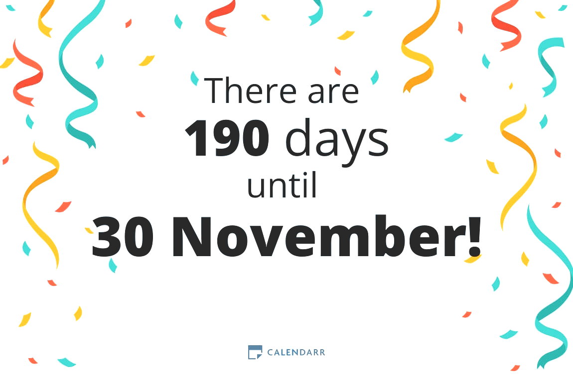 How many days until 30 November - Calendarr