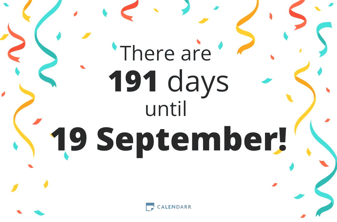 How many days until 19 September - Calendarr