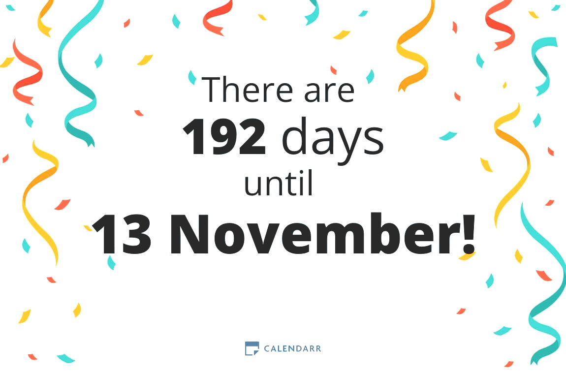 How many days until 13 November - Calendarr
