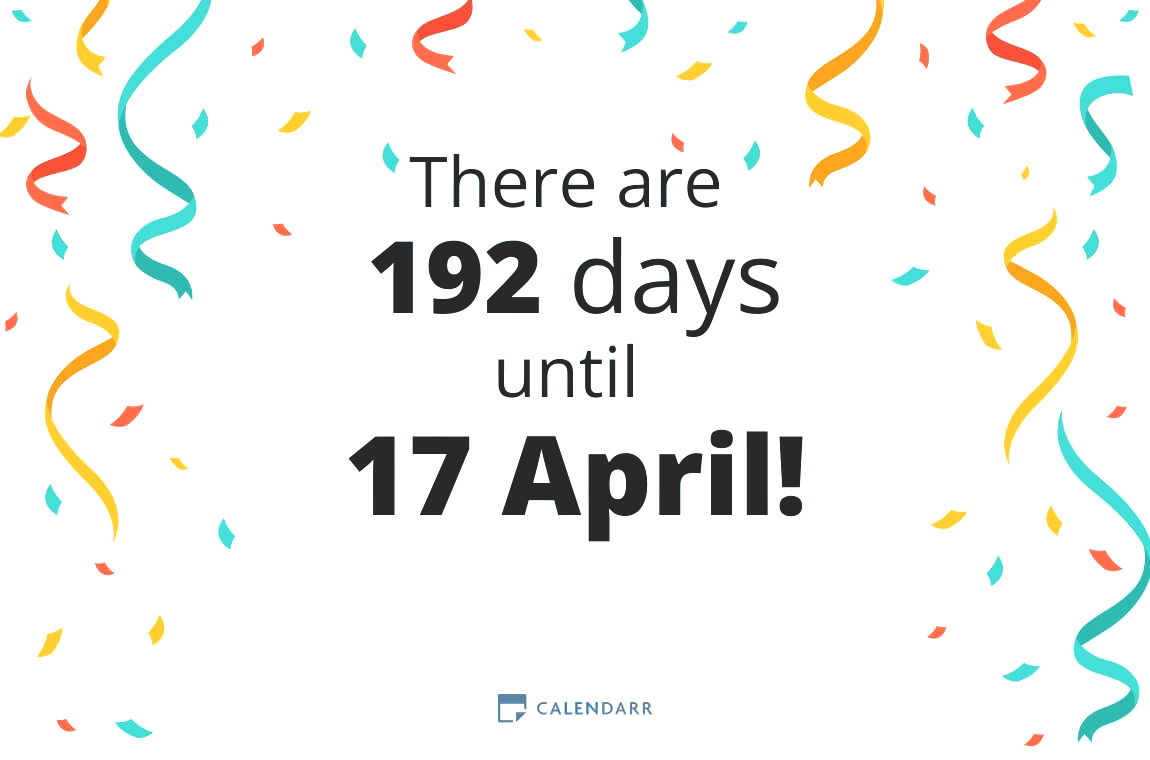 How many days until 17 April - Calendarr