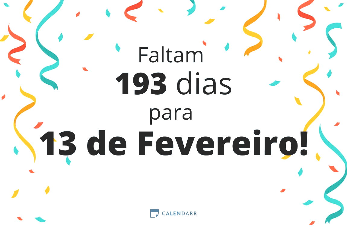 Descobre quantos dias faltam para 13 de Fevereiro - Calendarr
