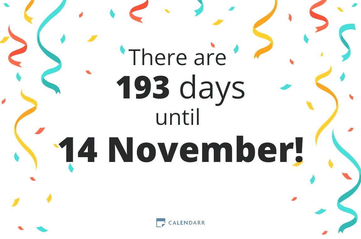 How many days until 14 November - Calendarr