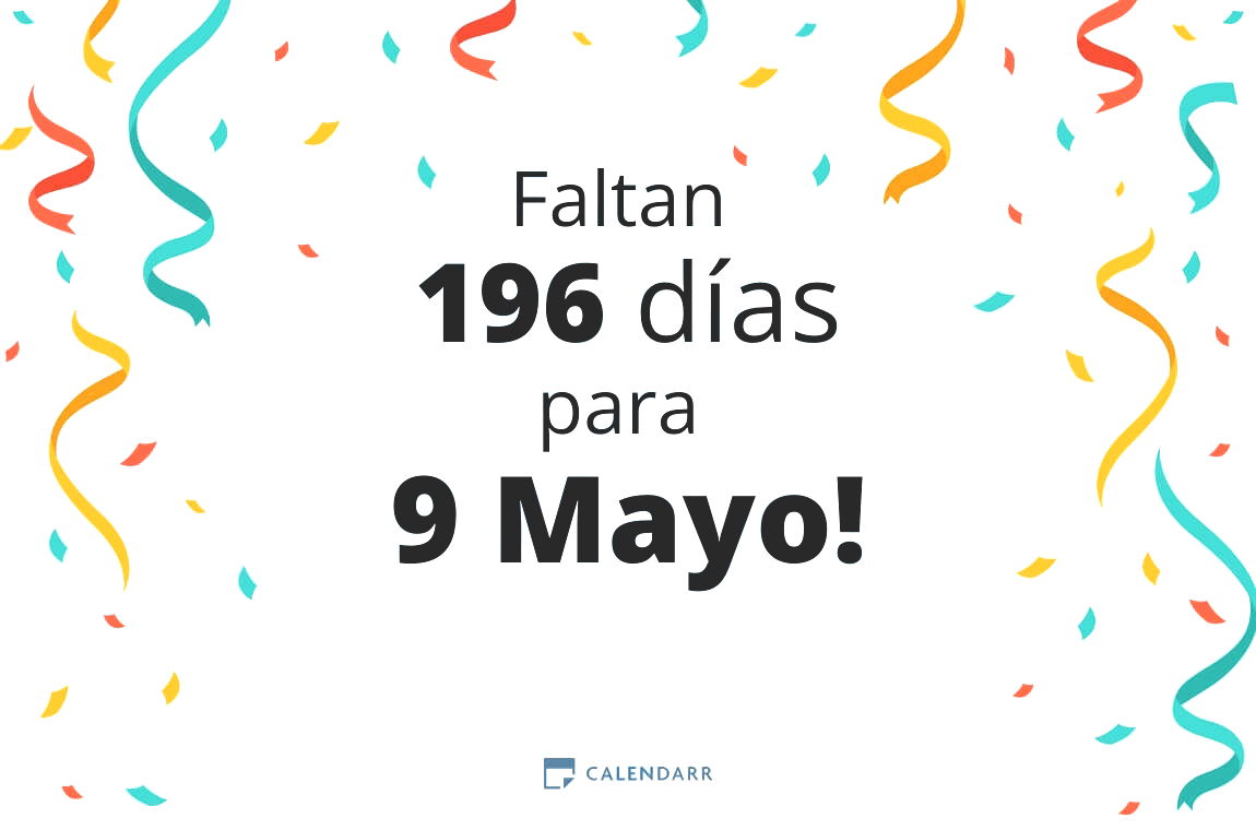 Descubre cuántos días faltan para 9 Mayo - Calendarr