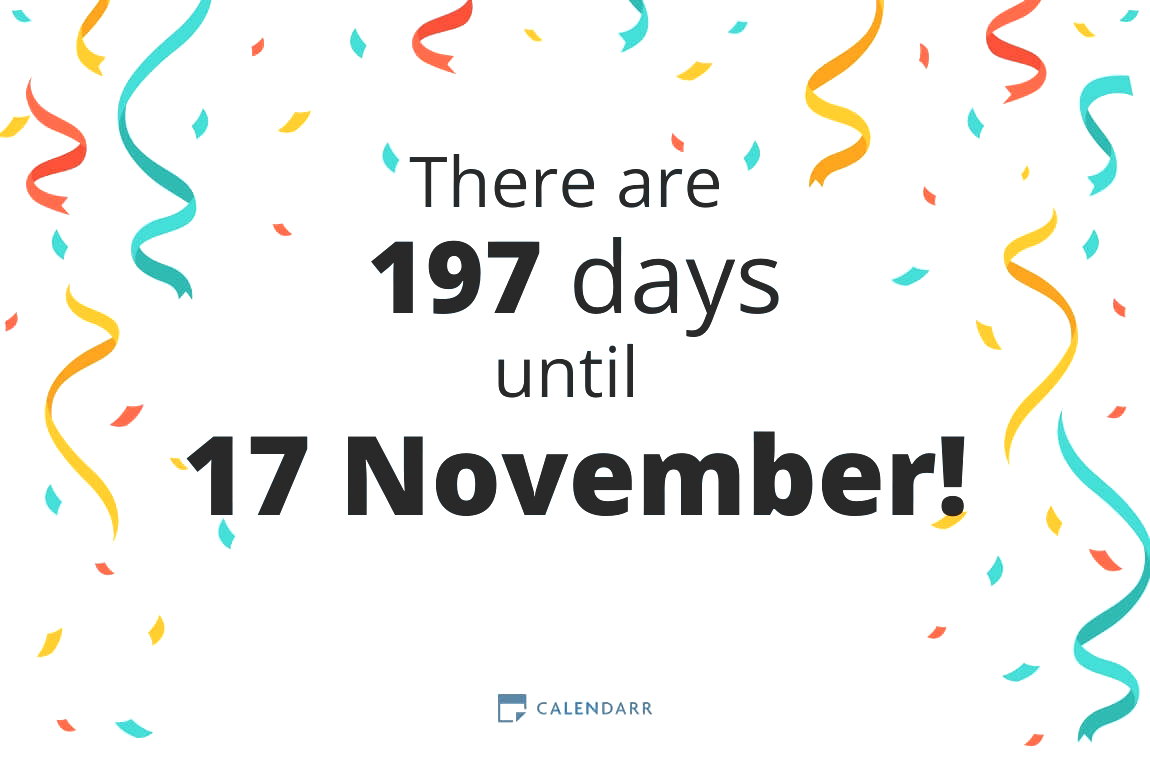 How many days until 17 November - Calendarr