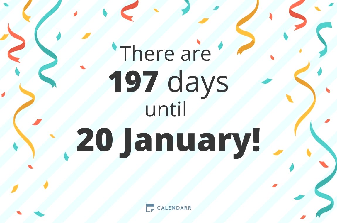 How many days until 20 January - Calendarr