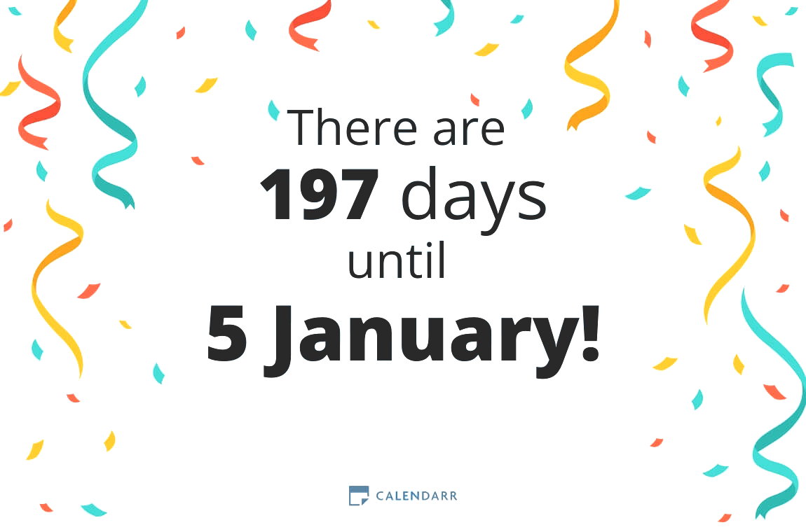 How many days until 5 January - Calendarr
