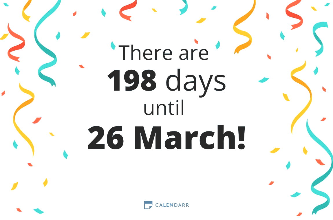 How many days until 26 March - Calendarr