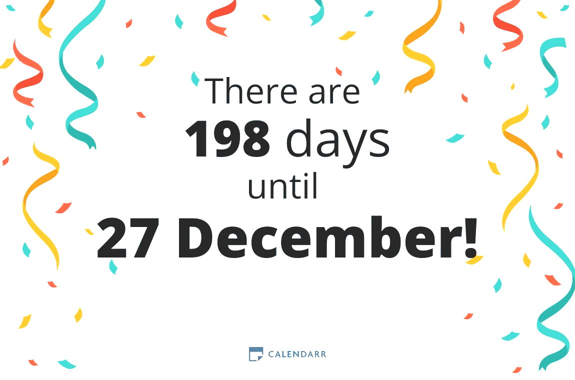 How many days until 27 December - Calendarr