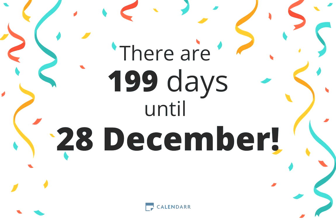 How many days until 28 December - Calendarr