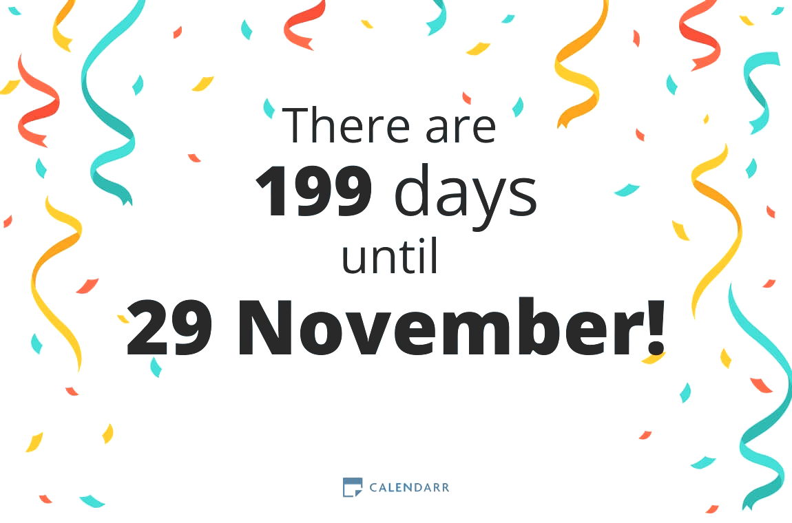 How many days until 29 November - Calendarr