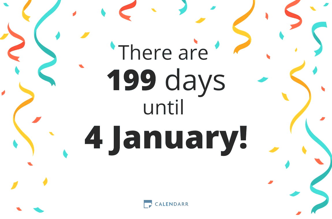 How many days until 4 January - Calendarr
