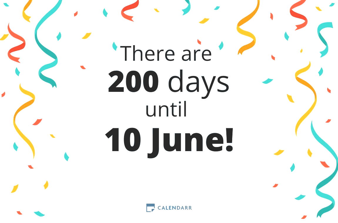 How many days until 10 June - Calendarr