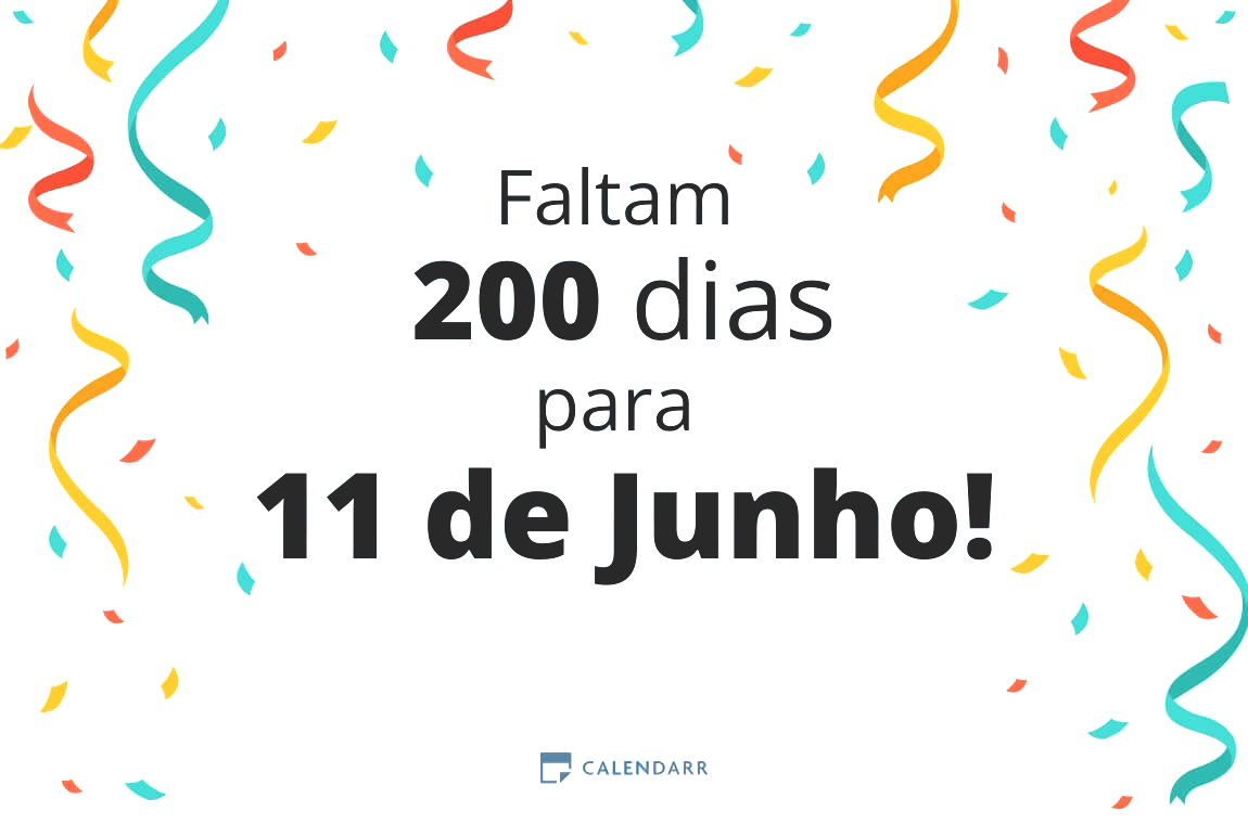 Descobre quantos dias faltam para 11 de Junho - Calendarr