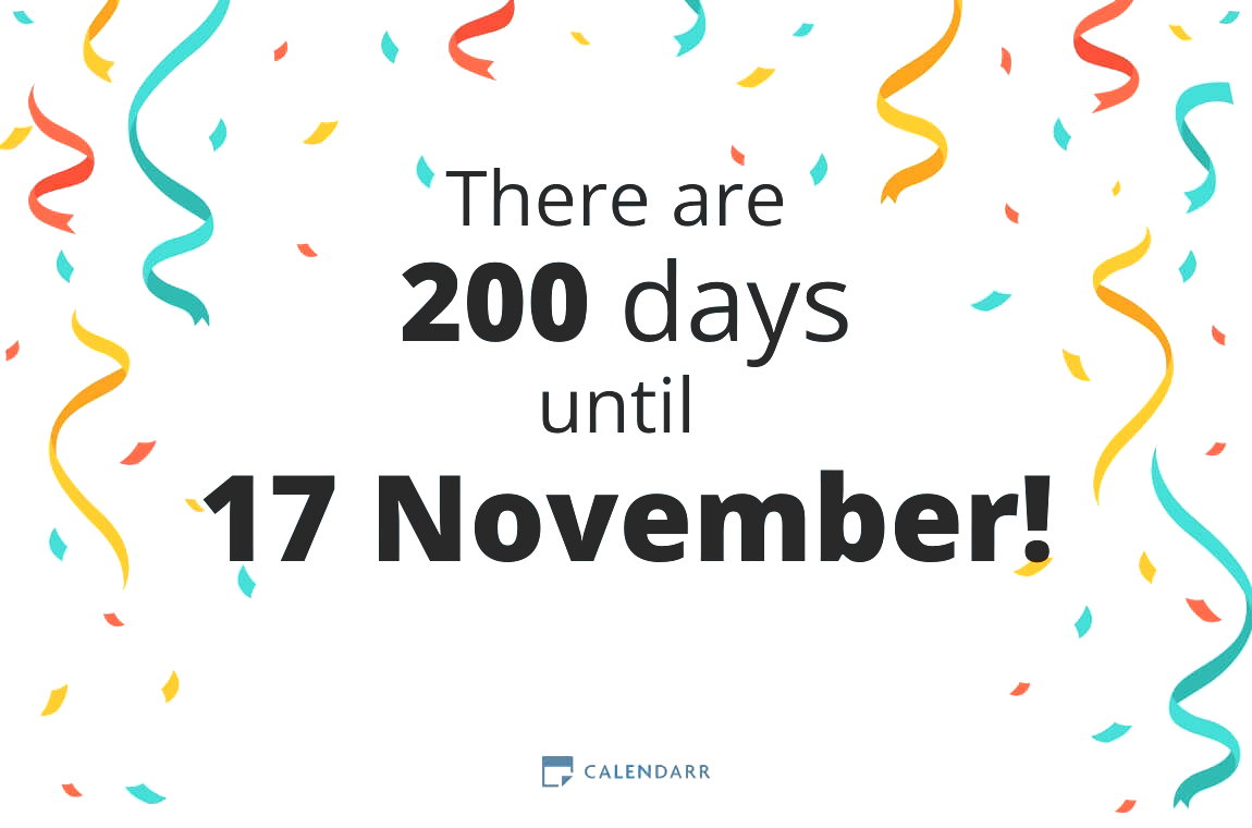 How many days until 17 November - Calendarr