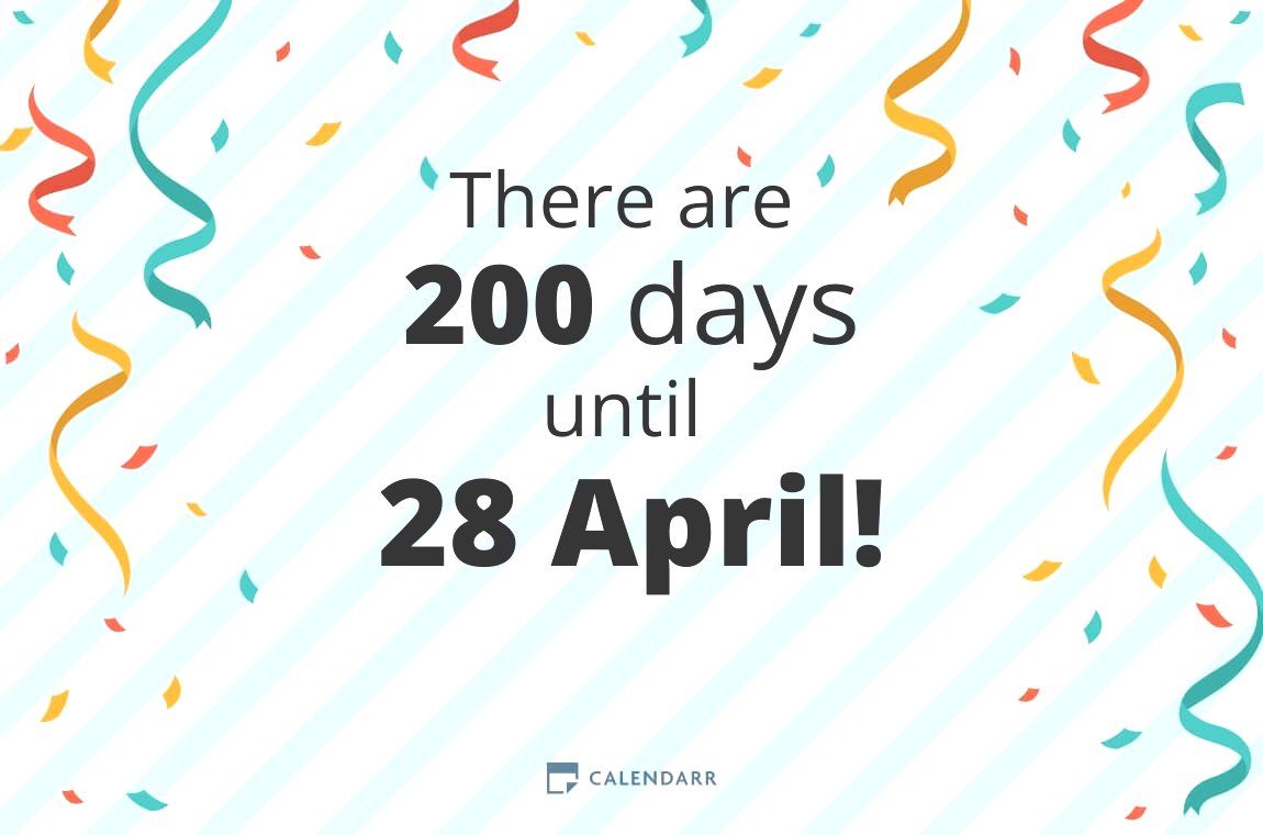 How many days until 28 April Calendarr