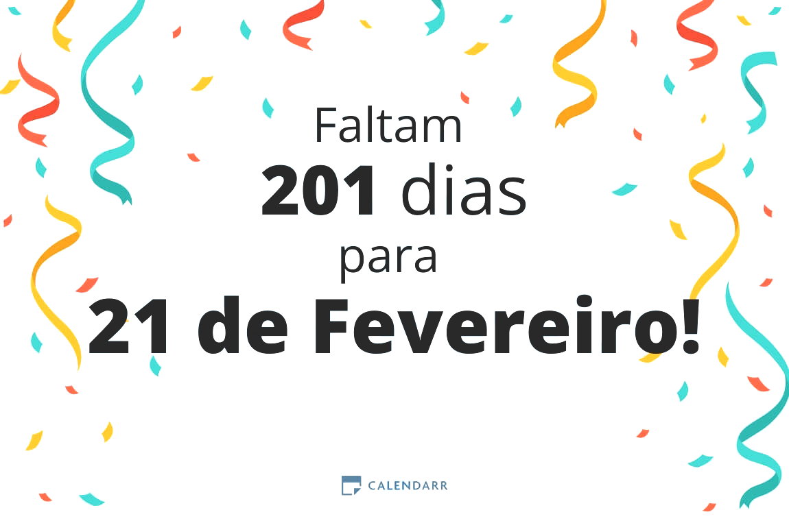 Descubra quantos dias faltam para 21 de Fevereiro - Calendarr