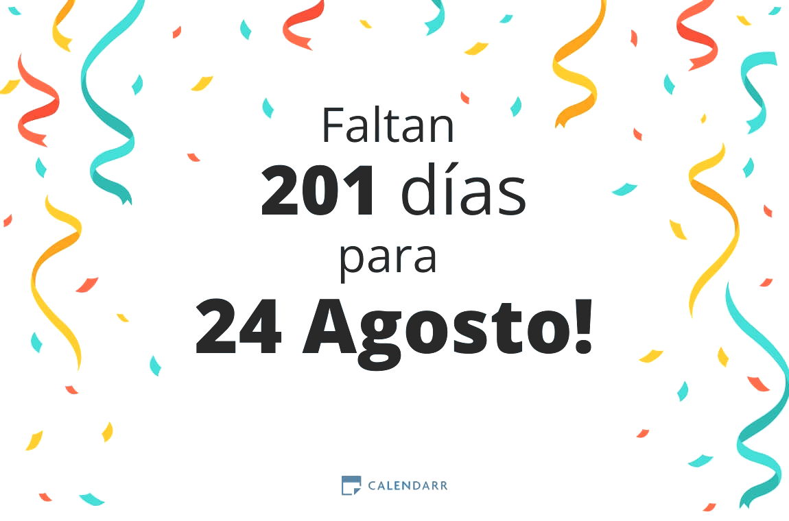 Descubre cuántos días faltan para 24 Agosto - Calendarr