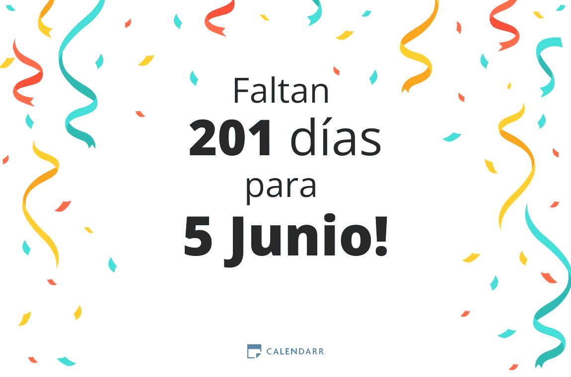 Descubre cuántos días faltan para 5 Junio - Calendarr