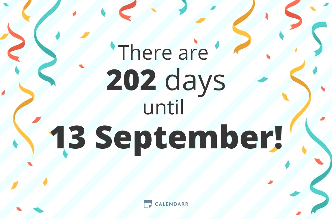 How many days until 13 September Calendarr