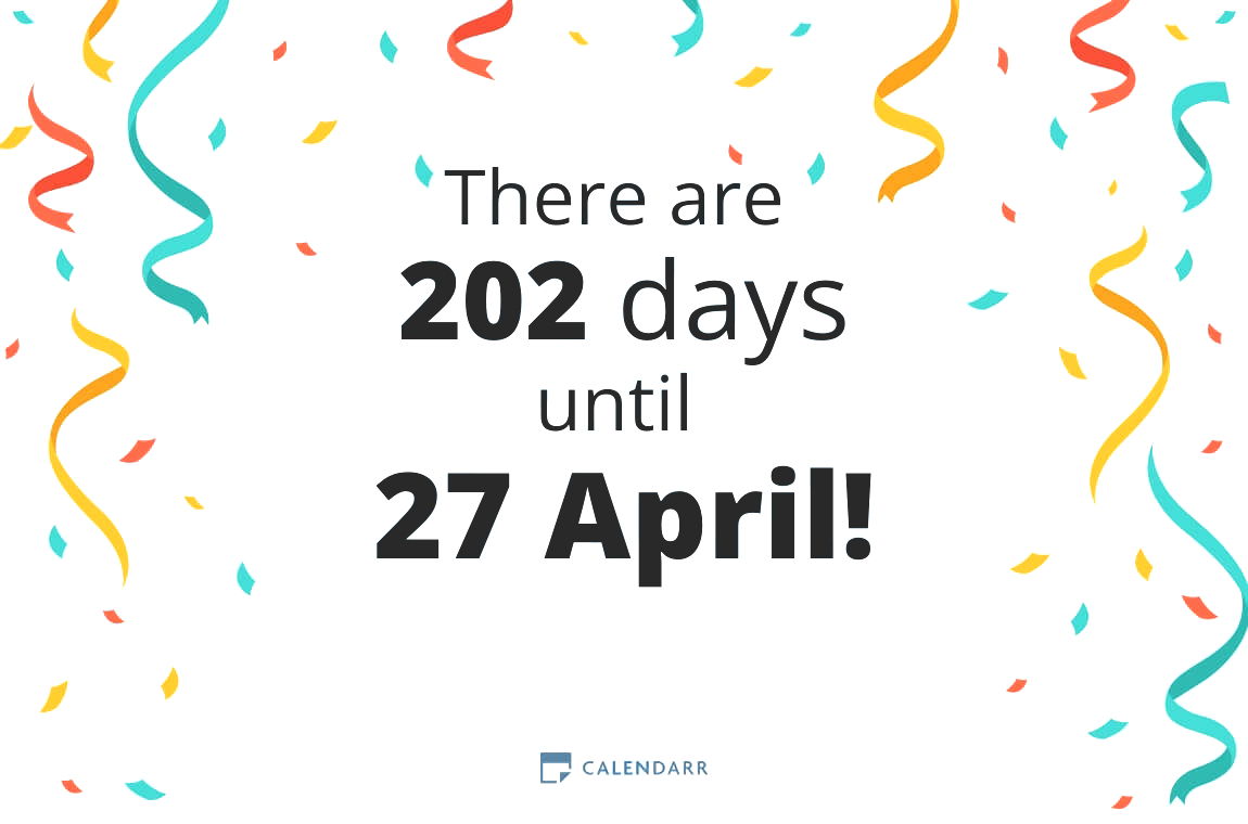 How many days until 27 April - Calendarr