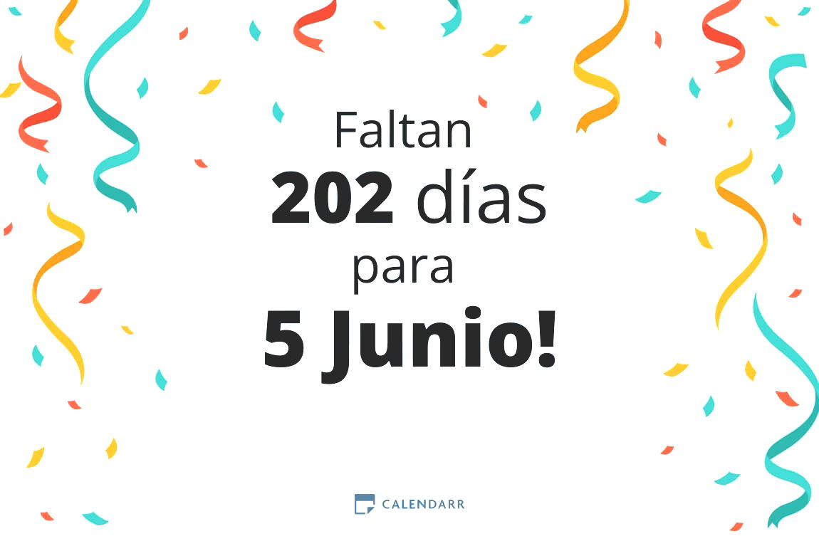 Descubre cuántos días faltan para 5 Junio - Calendarr