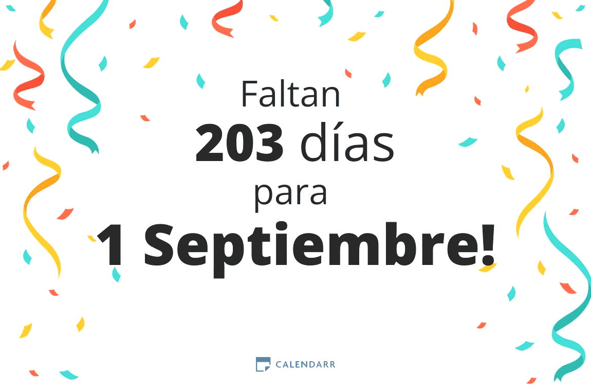Descubre cuántos días faltan para 1 Septiembre - Calendarr
