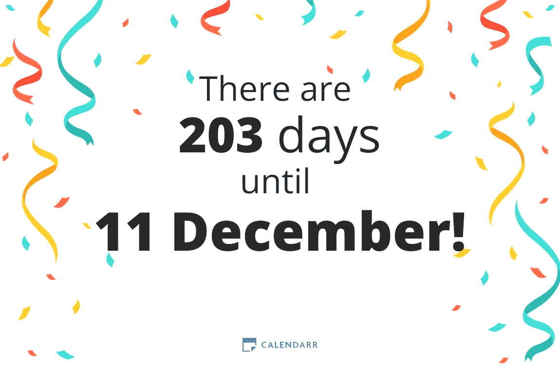 How many days until 11 December - Calendarr