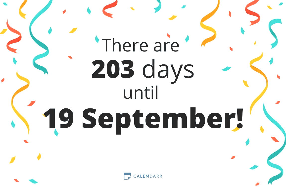 How many days until 19 September - Calendarr