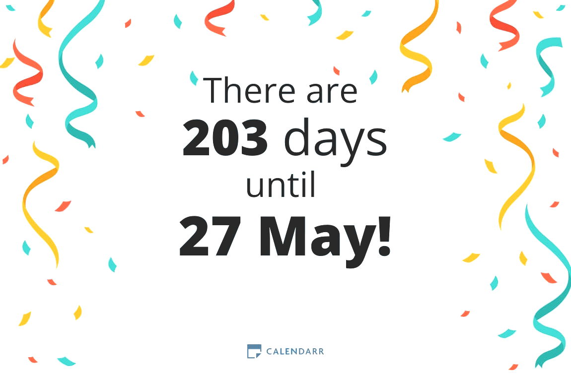 How many days until 27 May - Calendarr