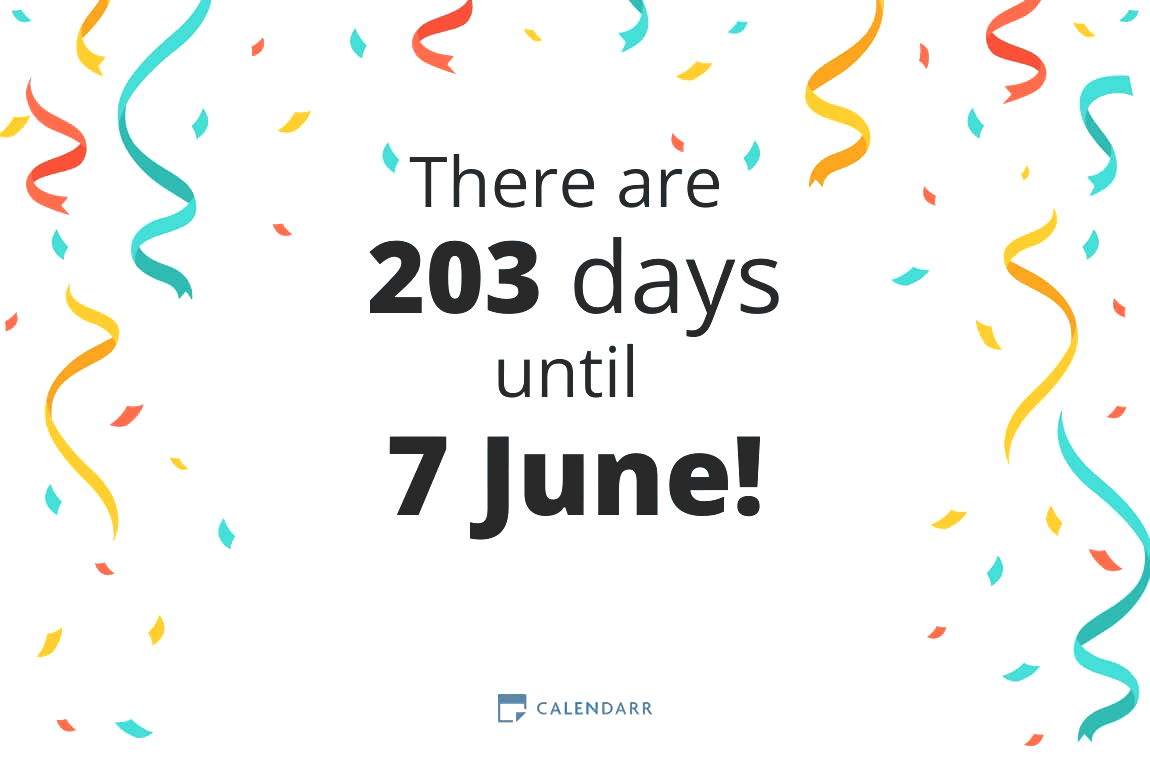 How many days until 7 June - Calendarr