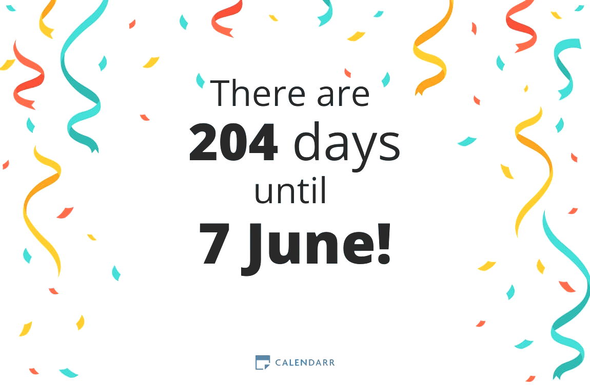 How many days until 7 June - Calendarr