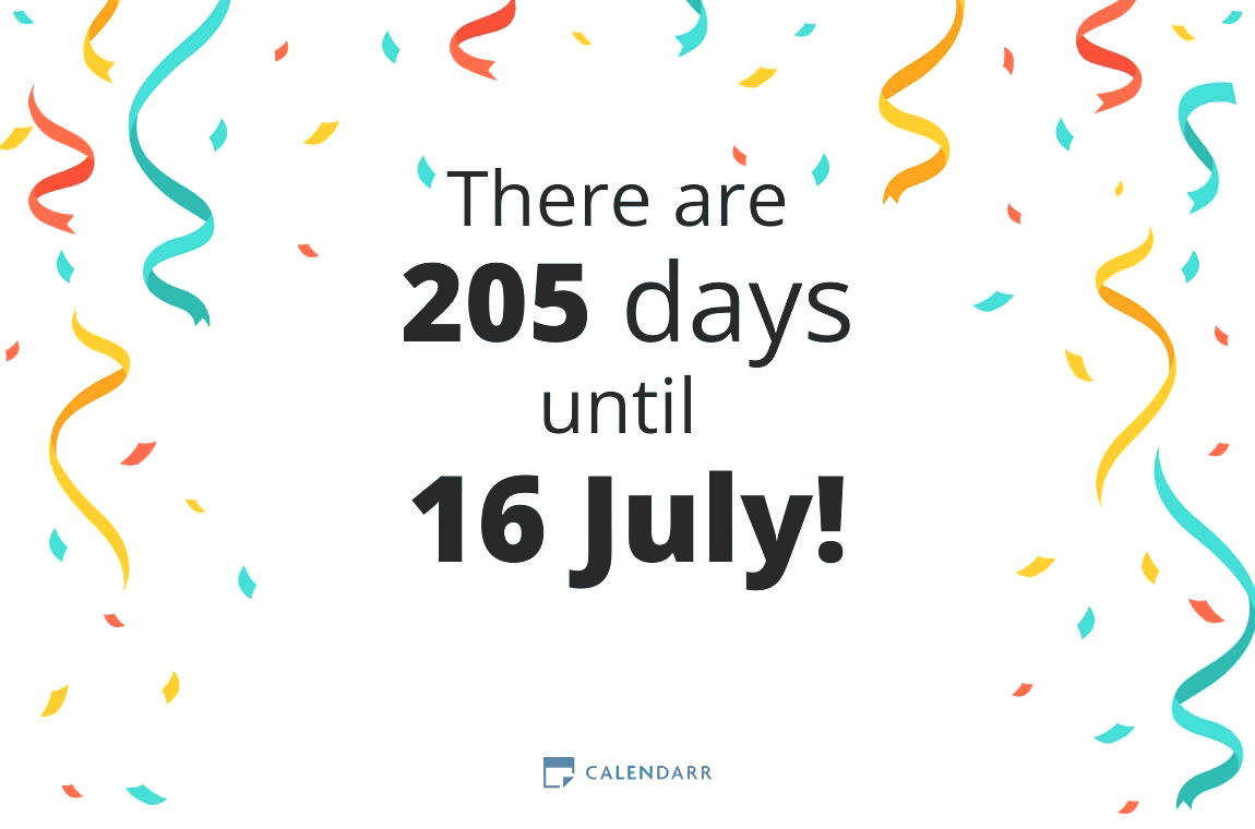 How many days until 16 July - Calendarr