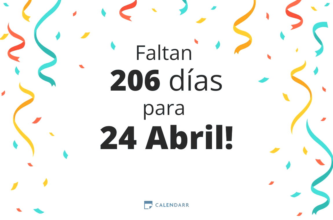 Descubre cuántos días faltan para 24 Abril - Calendarr