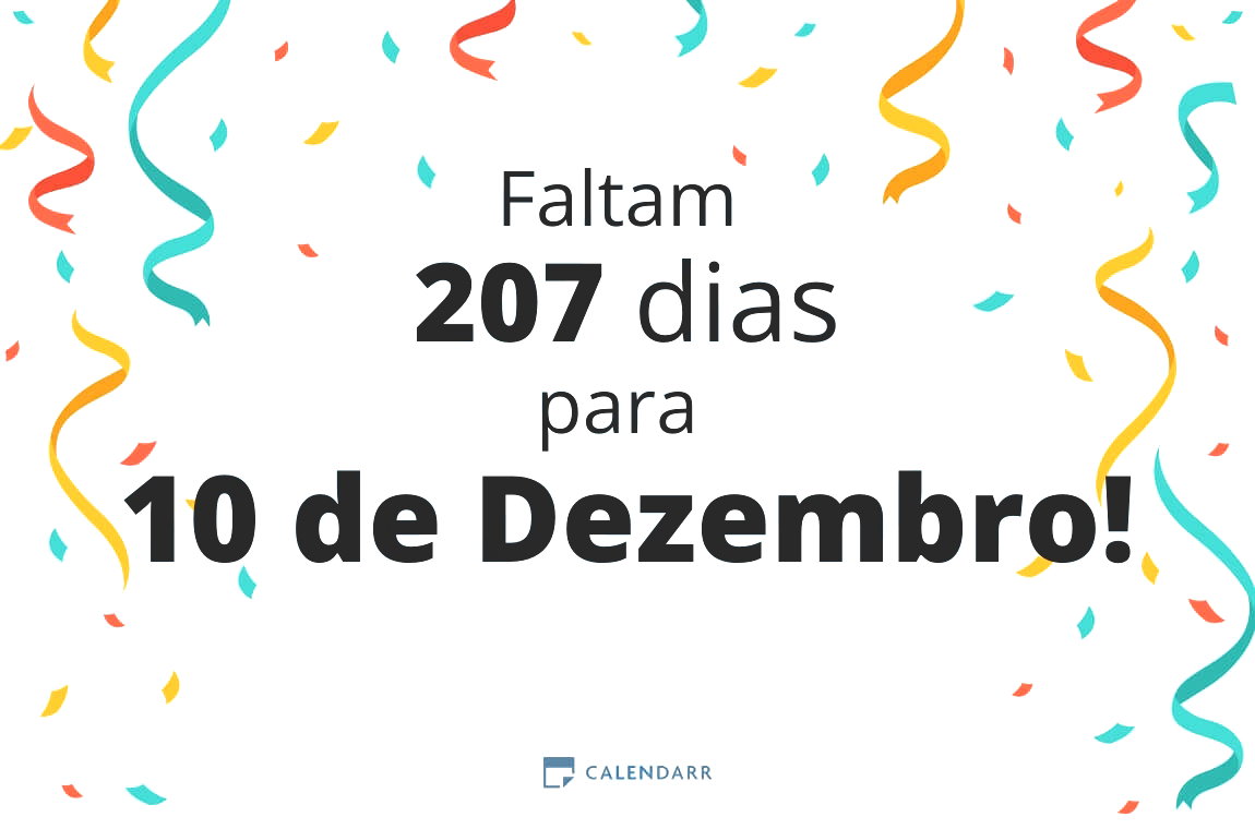 Descobre quantos dias faltam para 10 de Dezembro - Calendarr
