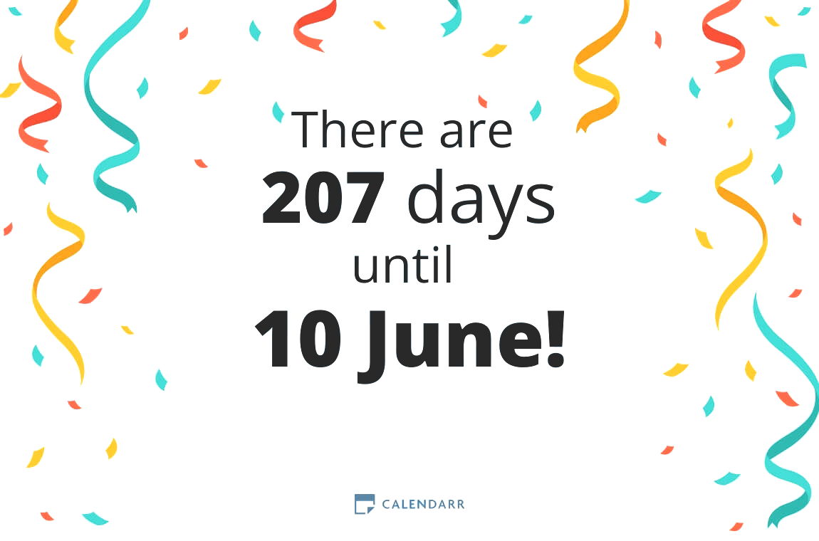 How many days until 10 June - Calendarr