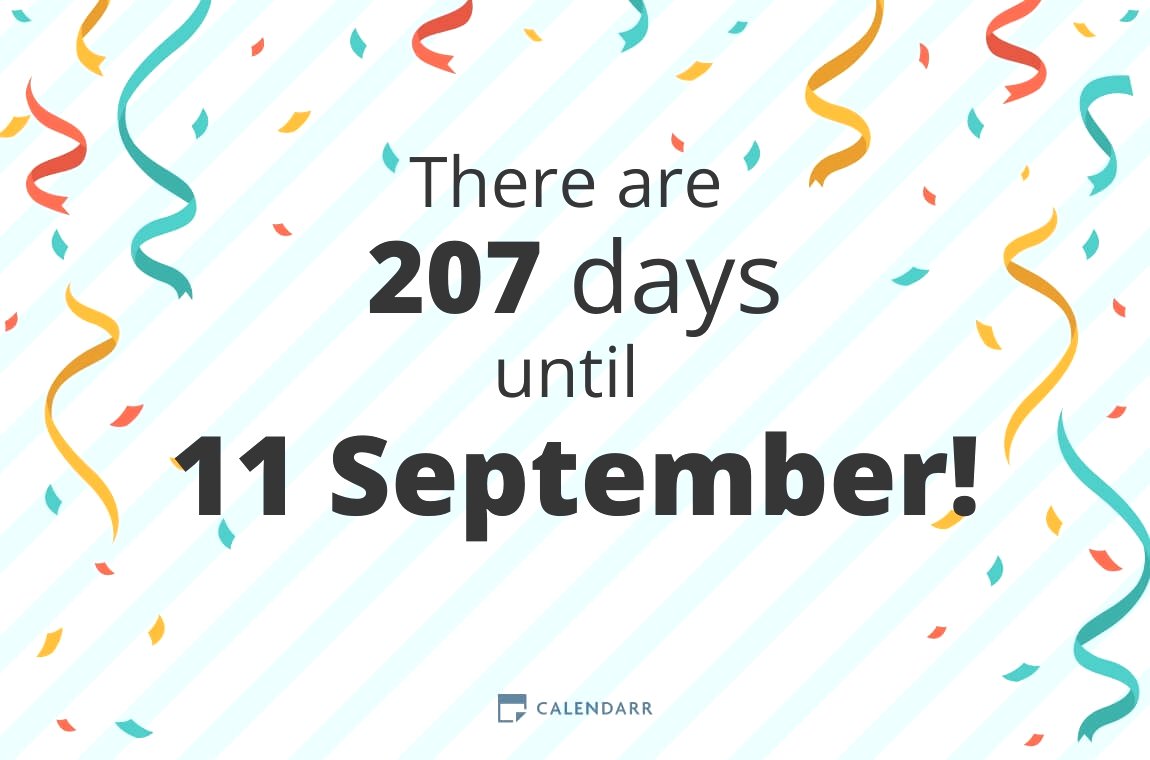 How many days until 11 September Calendarr
