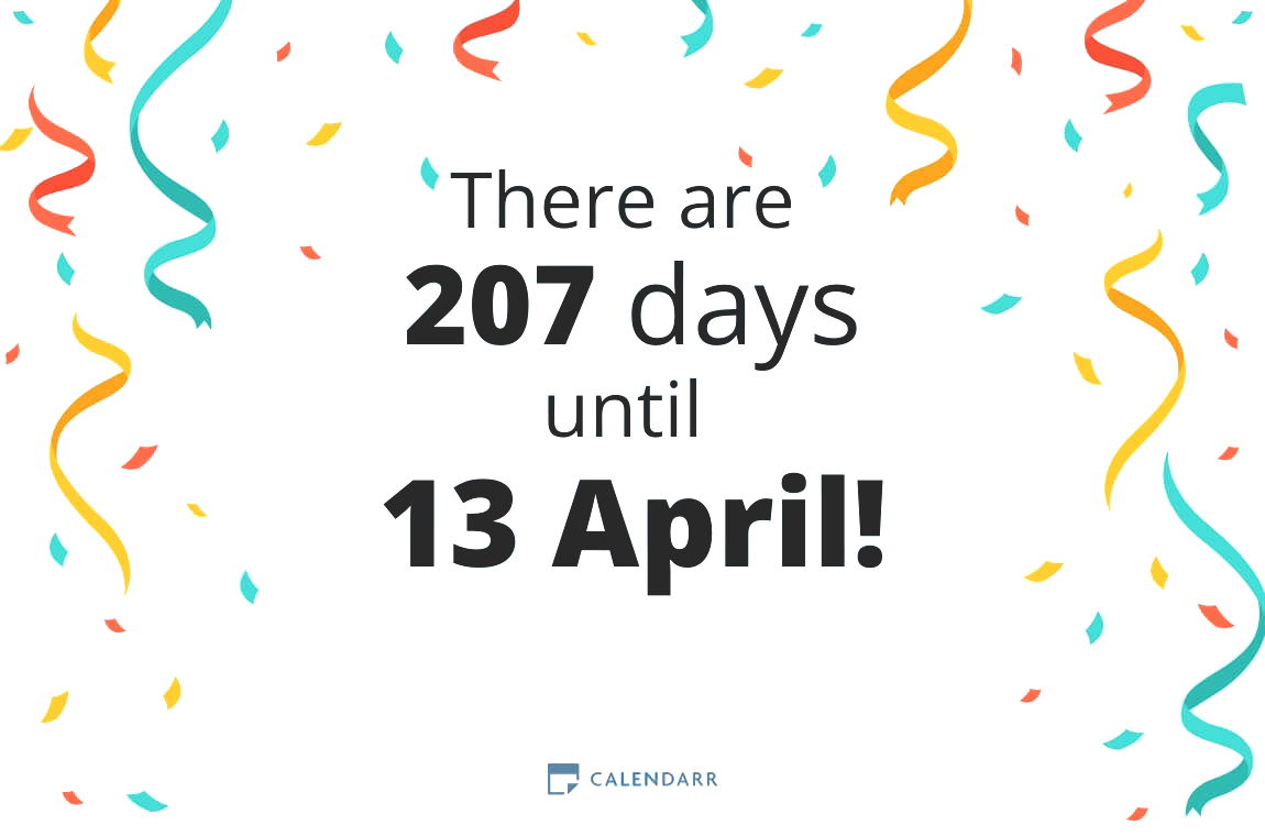 How many days until 13 April - Calendarr