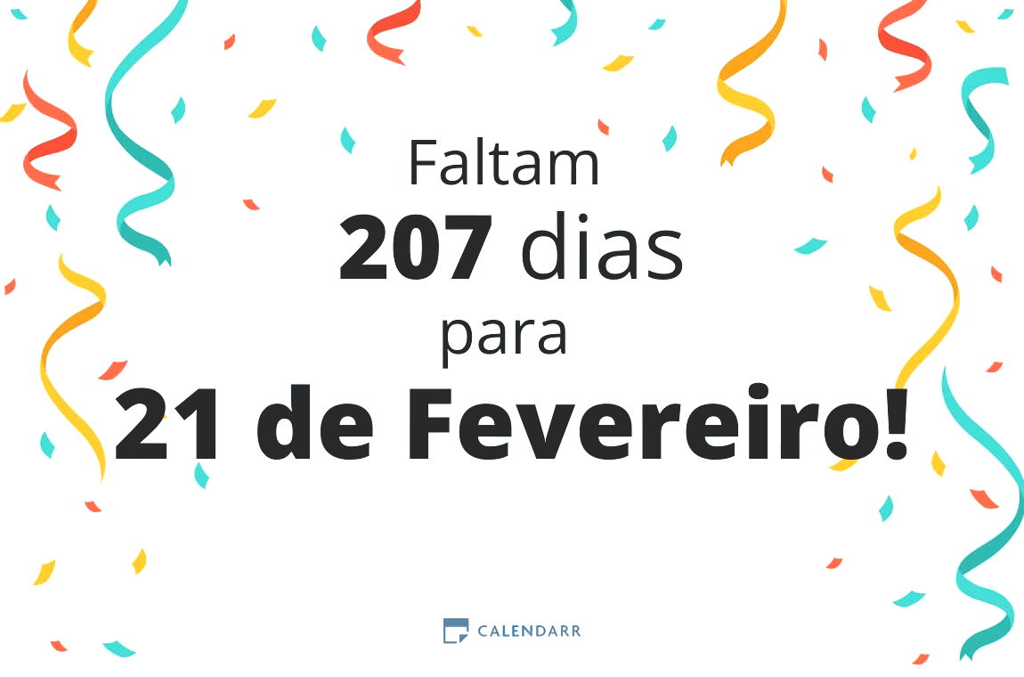 Descubra quantos dias faltam para 21 de Fevereiro - Calendarr