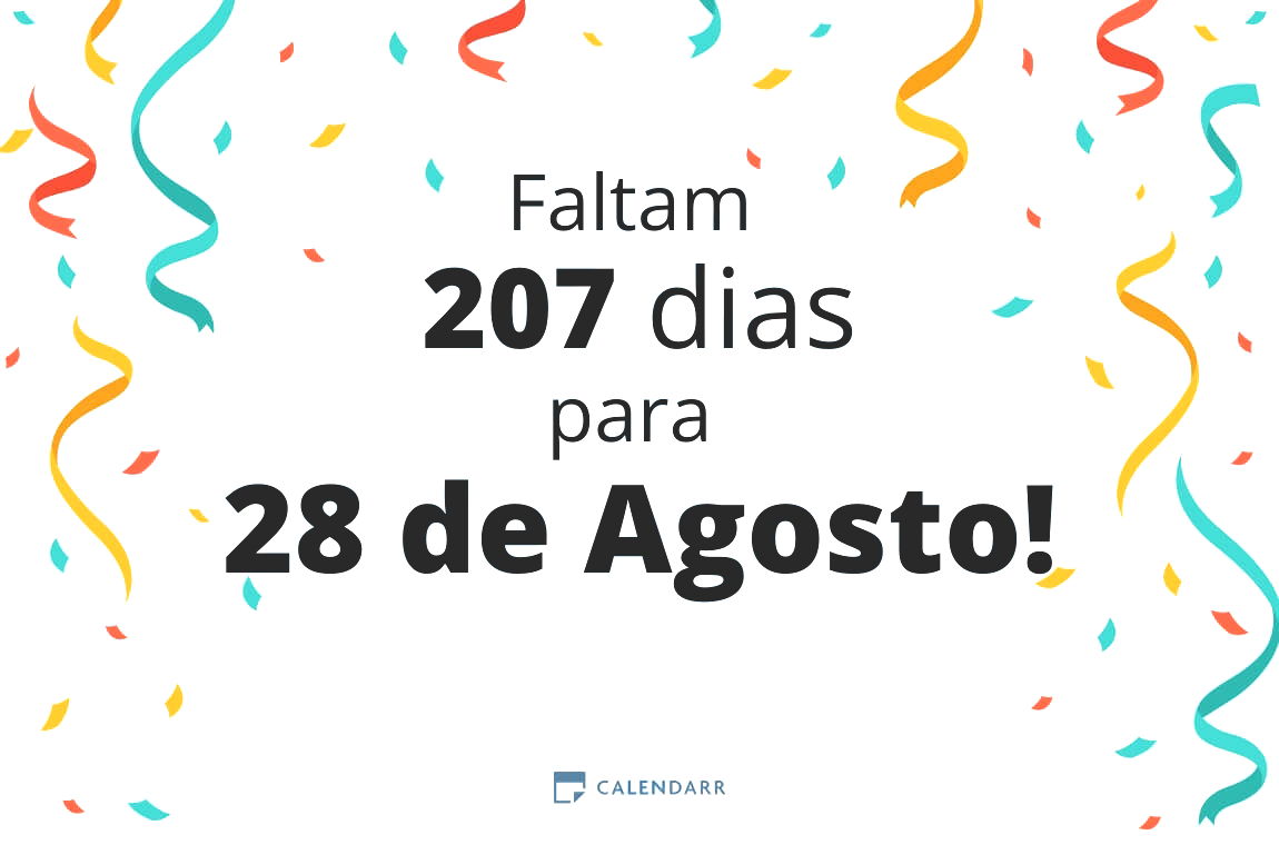 Descubra quantos dias faltam para 28 de Agosto - Calendarr