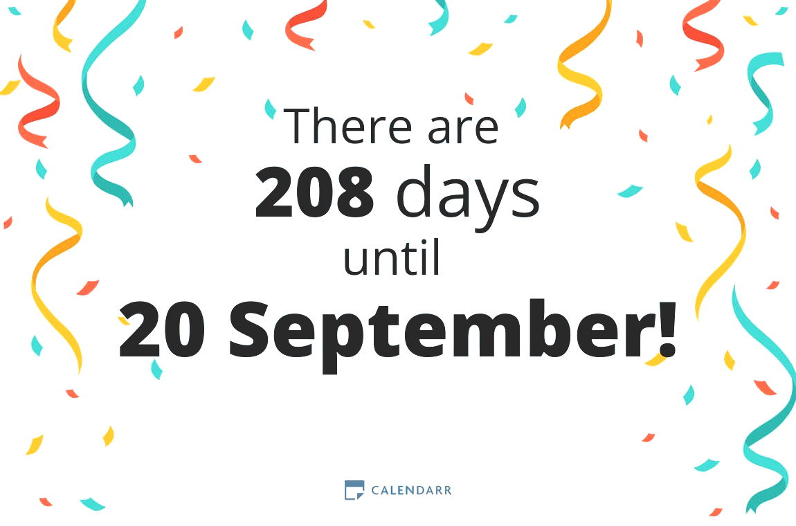 How many days until 20 September - Calendarr