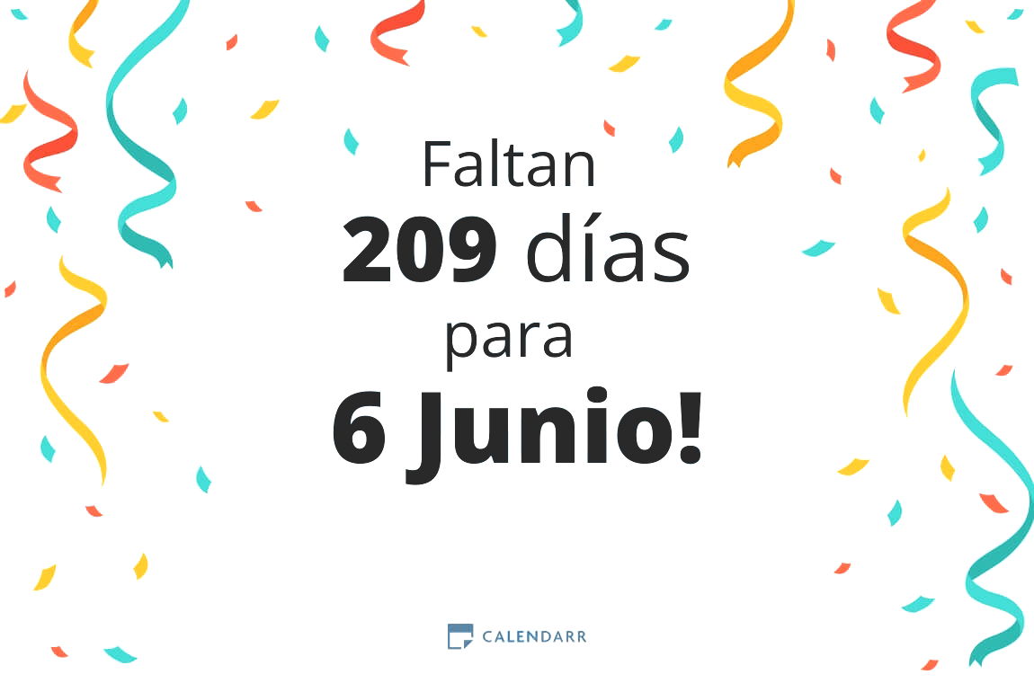 Descubre cuántos días faltan para 6 Junio - Calendarr