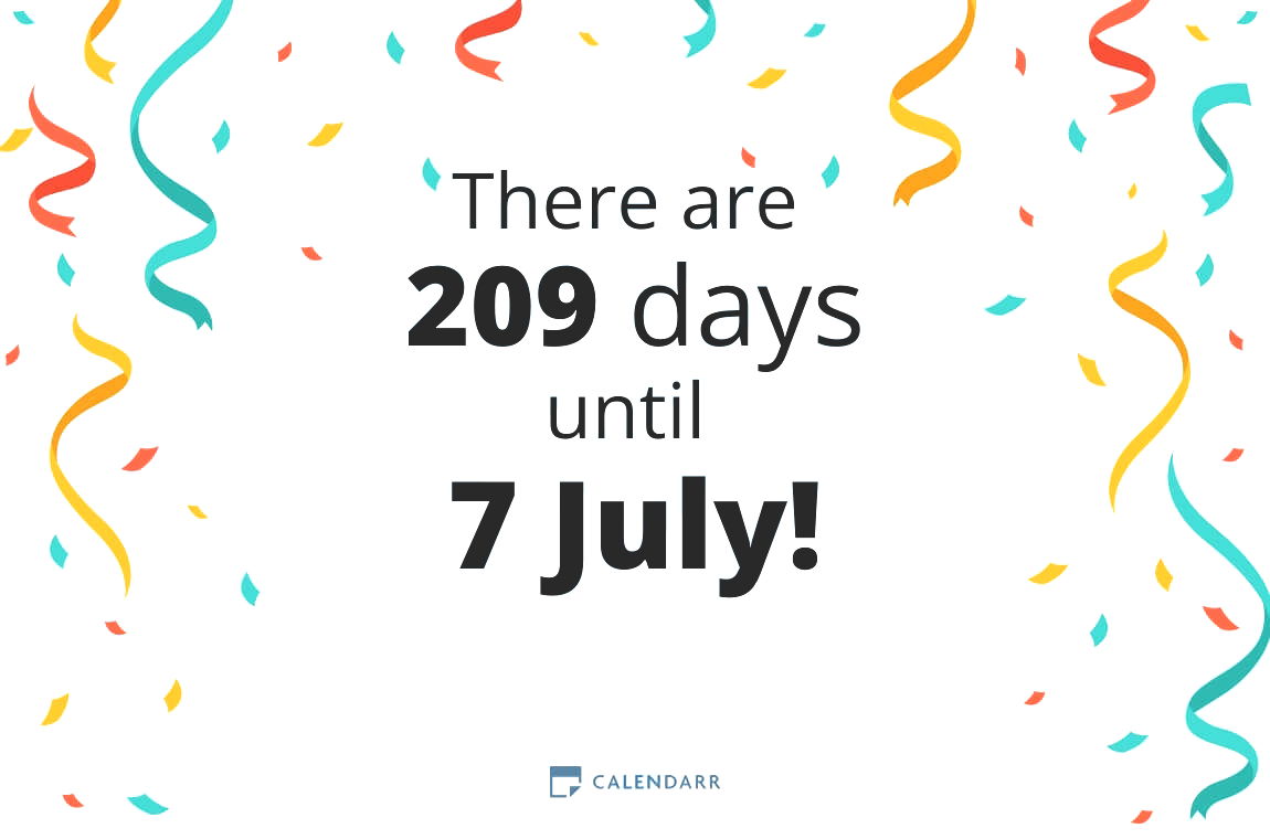 How many days until 7 July - Calendarr
