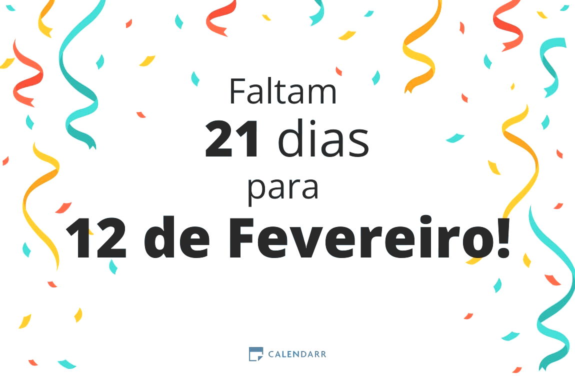 Descubra quantos dias faltam para 12 de Fevereiro - Calendarr