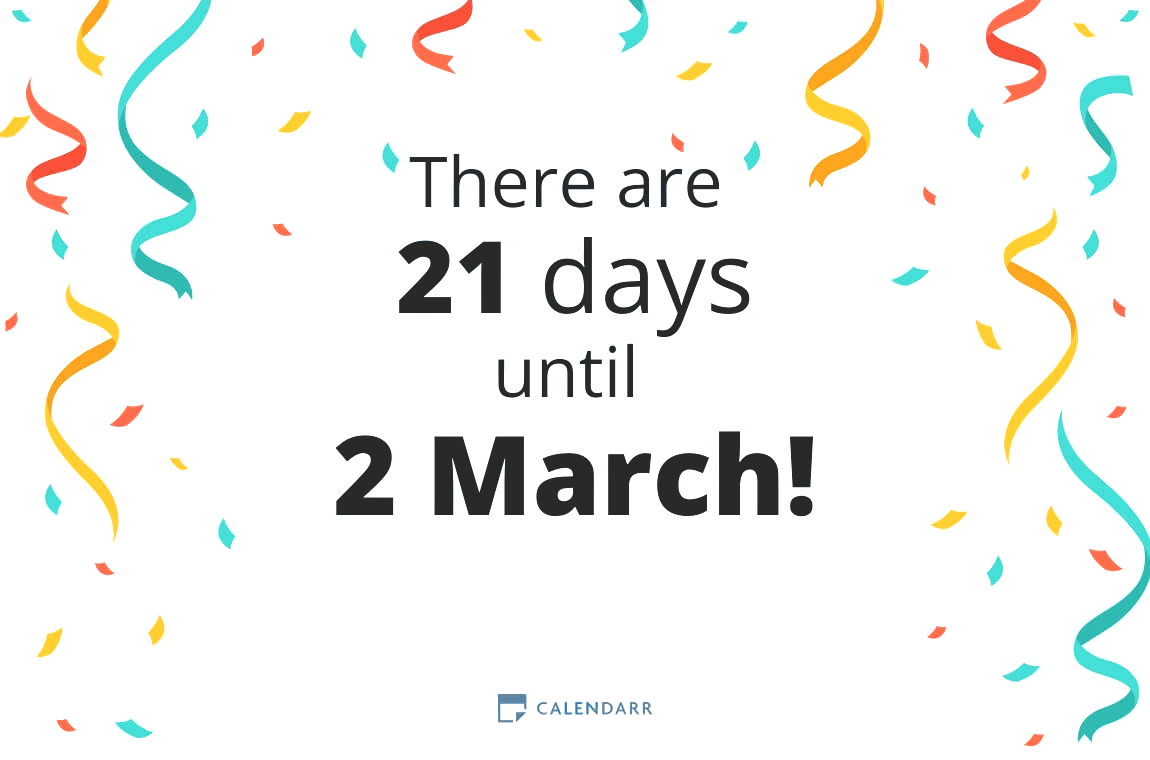 How many days until 2 March - Calendarr