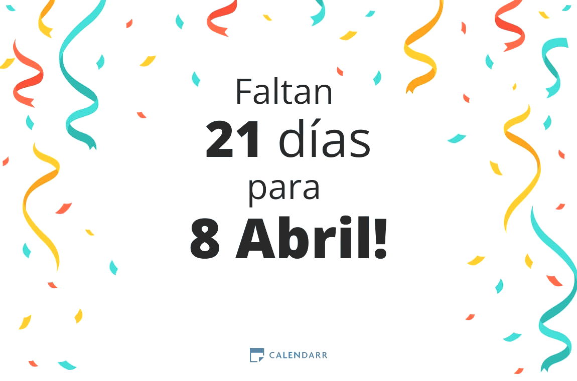 Descubre cuántos días faltan para 8 Abril - Calendarr