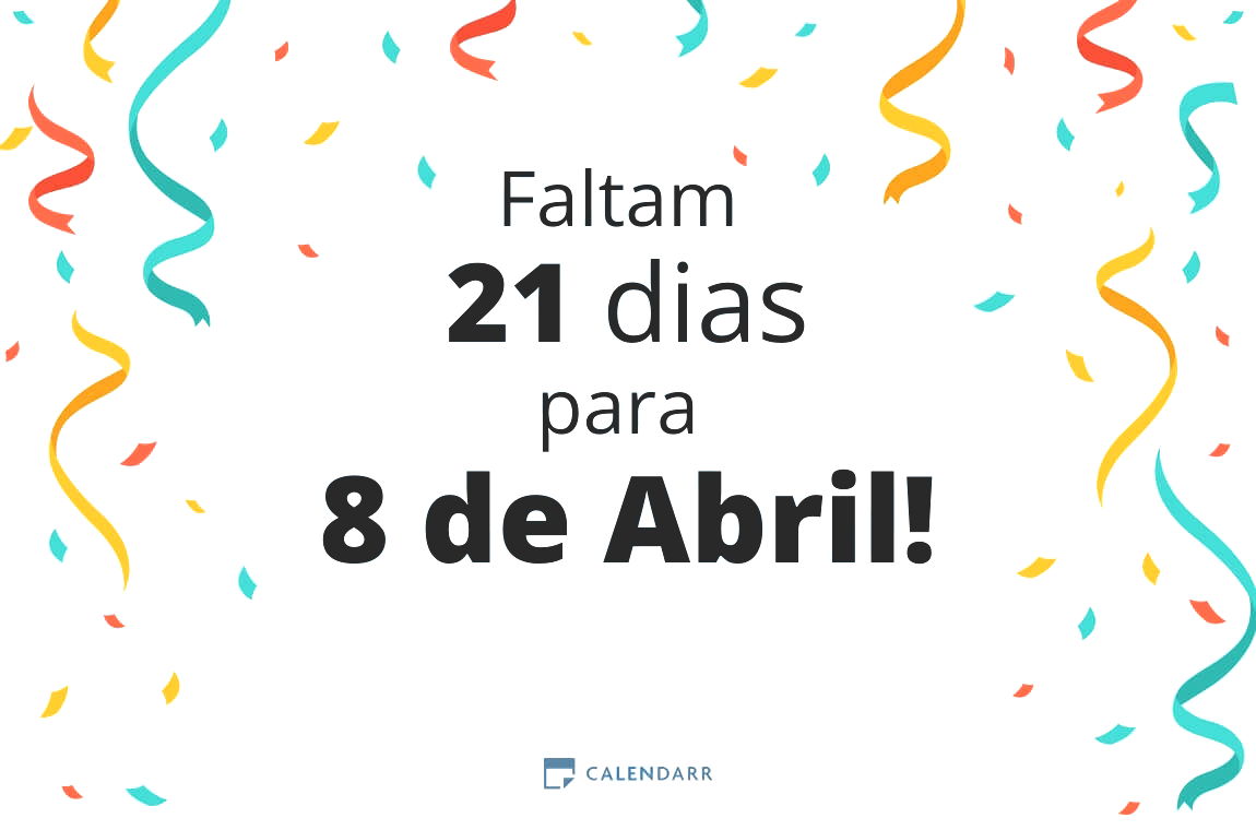 Descobre quantos dias faltam para 8 de Abril - Calendarr