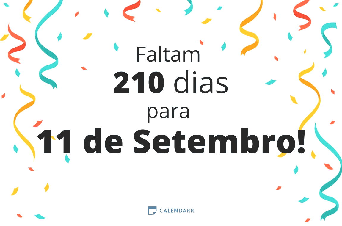 Descobre quantos dias faltam para 11 de Setembro - Calendarr