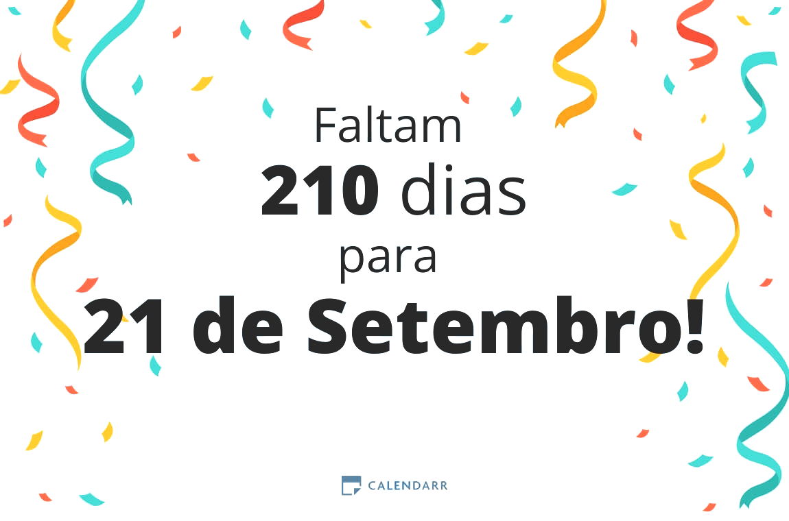 Descobre quantos dias faltam para 21 de Setembro - Calendarr