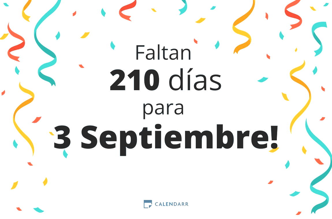 Descubre cuántos días faltan para 3 Septiembre - Calendarr