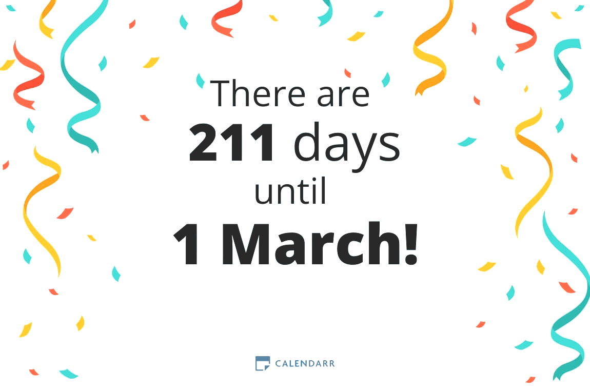 How many days until 1 March - Calendarr